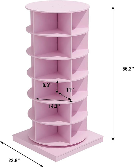 EasyLxury | 360° draaibare rek met 6 schappen (voor 35 paar schoenen)