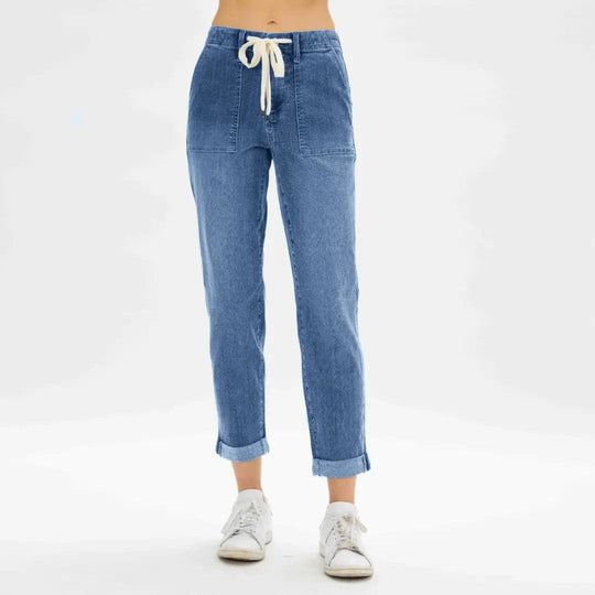 FlexaStyle™ 2023 - De Flexibele Denim Broek die Stijl, Comfort en Beweging Samenbrengt